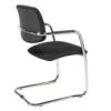 Fauteuil visiteur tapissé HANS-K – noir – ACT' – vue de trois quarts arrière