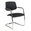 Fauteuil visiteur tapissé HANS-K – noir – ACT'