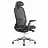 Fauteuil ergonomique haut de gamme IRIS-A gris anthracite - ACT' – vue de trois quarts arrière