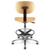 Tabouret haut de laboratoire LABO-H – hêtre – ACT' – vue de dos