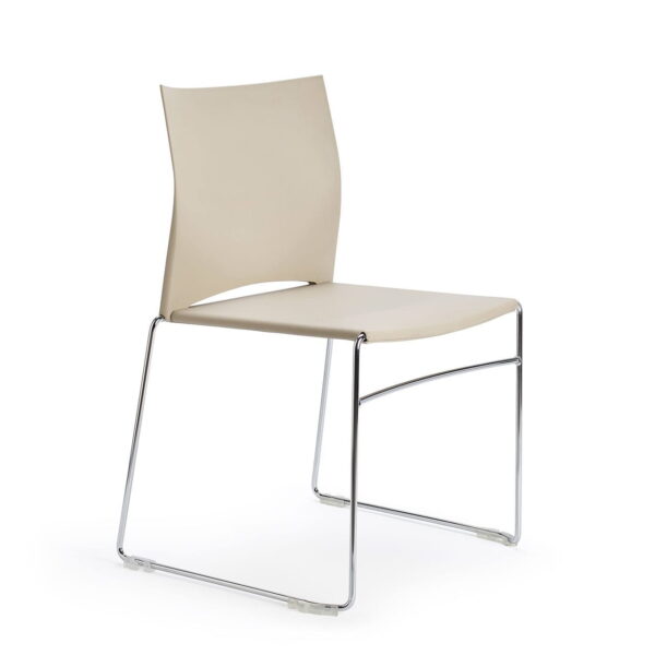 Chaise empilable colorée LINO – 7 coloris | ACT' - Beige