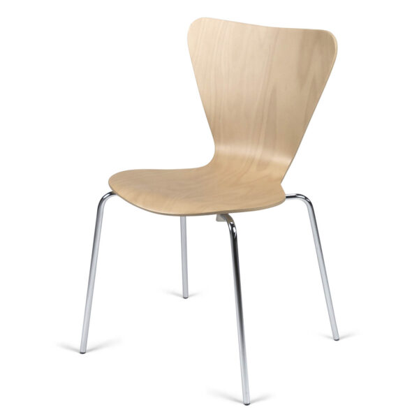 Chaise coque bois PLUM – empilable | ACT'