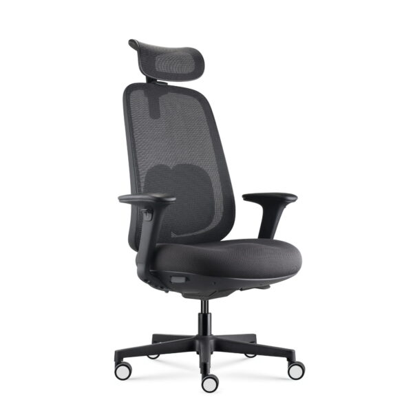 Fauteuil de bureau confortable 269 résille noire - MTi