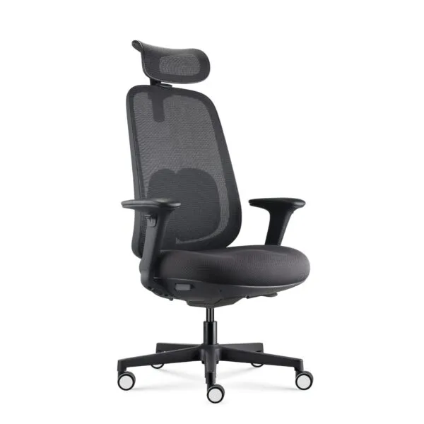Fauteuil de bureau confortable 269 résille noire - MTi
