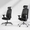 Fauteuil de bureau confortable 269 résille noire - MTi