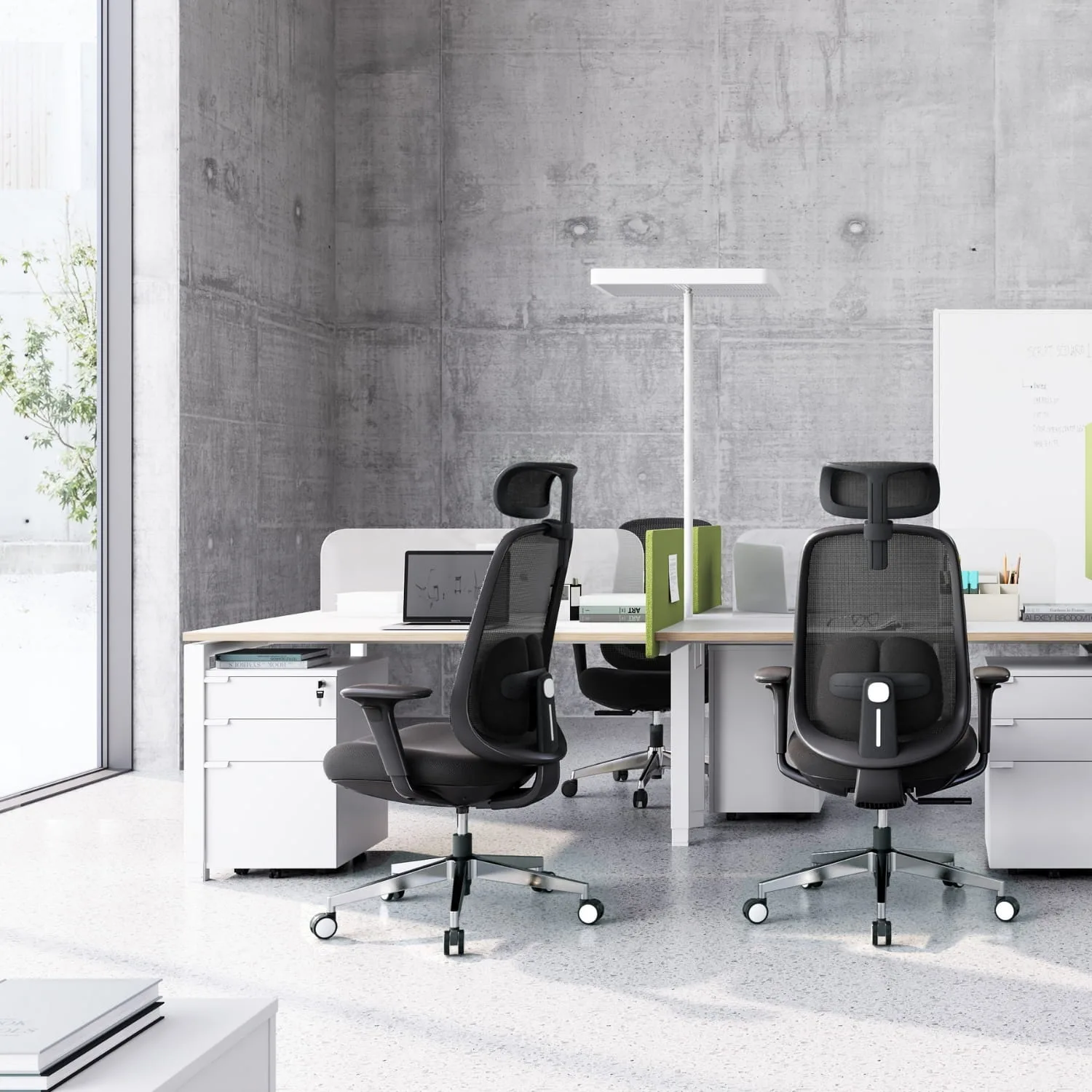 Fauteuil de bureau confortable 269 résille noire - MTi